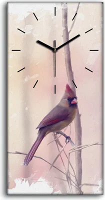 Produktbild von Wandbild Leinwand Bilder Wanduhr 30x60 Malerei Abstrakte Zweige Tiere Vögel - schwarze Hände