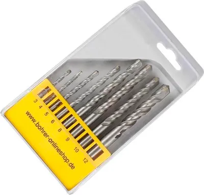 Immagine prodotto di set di 8 punte da trapano per muratura per mandrino standard Ø 3-12 mm