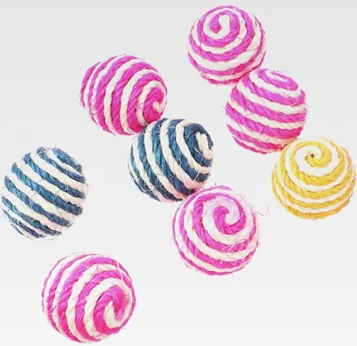 Produktbild von Interaktives Katzenspielzeug 8 Stück Geräuschspielzeug Ball zum Kauen und Greifen für Katzen Haustiergeräuschbälle zur Stressbewältigung und Beschäftigung Zufällige Farbe