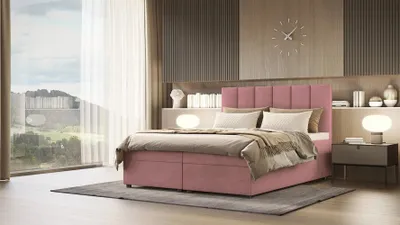 Obrázek produktu pro Hotelová postel DELTA 1 - 200x200, tmavě růžová