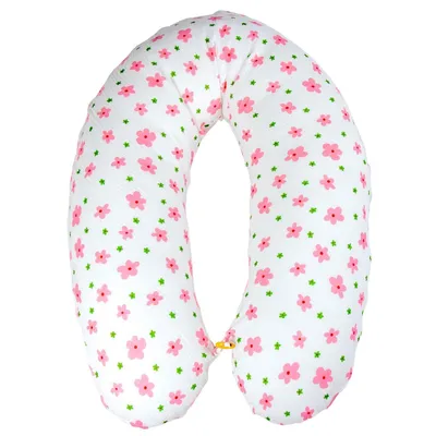 Produktbild von Stillkissen XXL 190x30 cm  - Mikroperlen Füllung  - mit Baumwollbezug  - Schwangerschaftskissen, Seitenschläferkissen, Lagerungskissen, Babynestchen  - ergonomisch