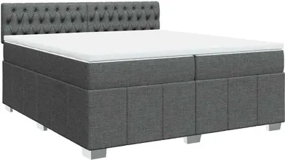 Produktbild von vidaXL Boxspringbett mit Matratze Dunkelgrau 200x200 cm Stoff