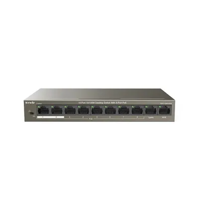 Produktbild von Tenda TEF1110P-8-63W Netzwerk-Switch Unmanaged Fast Ethernet (10/100) Power over Ethernet (PoE) Schwarz