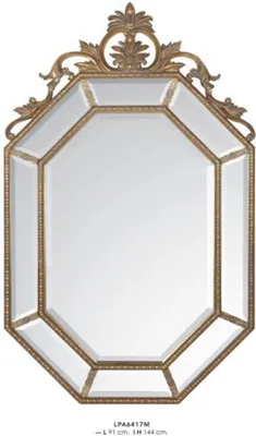 Produktbild von Casa Padrino Barock Wandspiegel Gold H 144 cm B 91 cm - Edel & Prunkvoll - Goldener Spiegel