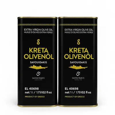 Produktbild von Golden Creta, natives Olivenöl extra aus Kreta 2x1 Liter Kanister, frische Ernte
