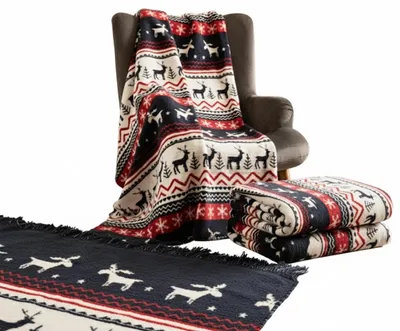 Produktbild von Darymex Weihnachts-Kuscheldecke Baumwolle 150x200