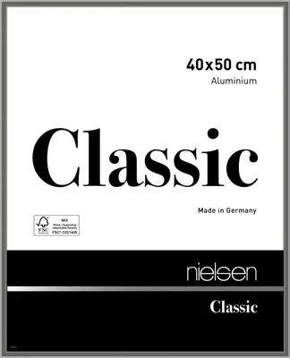 Zdjęcie produktu dla nielsen aluminiowa ramka na zdjęcia Classic, 40x50 cm, kontrast szary