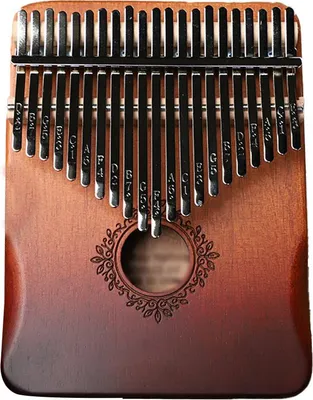 Produktbild von Kalimba Daumenklavier, tragbares 21-Tasten-Mbira-Fingerklavier mit Stimmhammer und Lernanleitung, Weihnachtsgeschenk