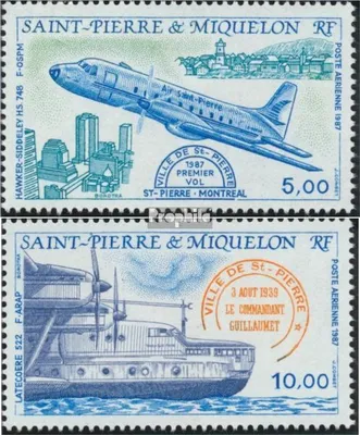 Produktbild von Briefmarken St. Pierre und Miquelon 1987 Mi 548-549 (kompl.Ausg.) postfrisch Flugzeuge