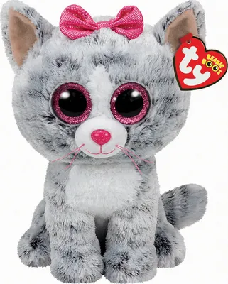 Produktbild von Ty Spielwaren Beanie Boo Katze Kiki grau, 24cm Kuscheltiere Katzen Teddies & Plüschfiguren Plüschtier Kuscheltier Stofftier Plüsch spielzeugknaller