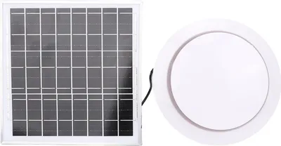 Produktbild von 12v Solarbetriebener Abluftventilator 8W Solarpanel 6 Zoll Solar Ventilator für Gewächshaus Hühnerstall Schuppen Haustierhaus