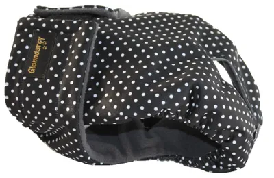 Hundewindel für Hündinnen, wasserdicht, Dotty Black, Large
