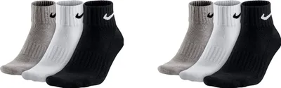 Produktbild von 6 Paar Nike Herren Damen One Quater Socks Kurze Socke Knöchelhoch - Farbe: grau/weiß/schwarz - Größe: 46-50