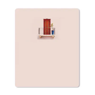 Produktbild von MuchoWow® Mauspad Mousepad Tür - Rot - Pastell - Architektur 30x40 cm - Mousepads - Maus Mat - Pad - Mausunterlage - Mausmatten