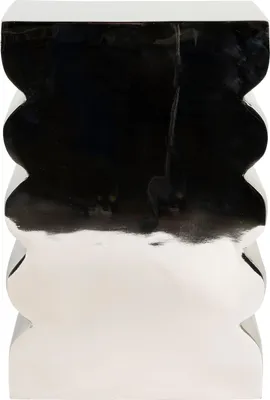 Produktbild von Zuiver Curves Beistelltisch shiny Silber
