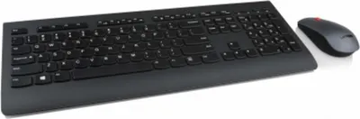 Produktbild von Lenovo 4X30H56806, Volle Größe (100%), Kabellos, RF Wireless, AZERTY, Schwarz, Maus enthalten