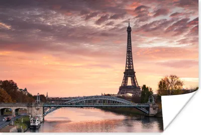 Produktbild von MuchoWow® Poster Paris - Eiffelturm - Brücke 30x20 cm - Plakate - Print