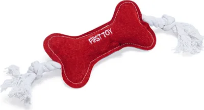 Produktbild von Karlie Welpen Knochen - Hundespielzeug - Leder - Sortiert - 35x8x3 cm
