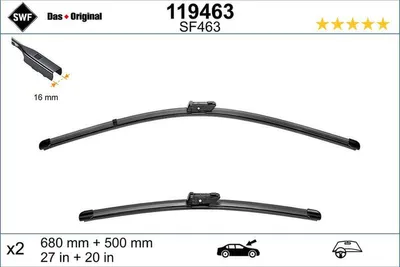 Immagine prodotto di Swf Wischblatt-Set Visioflex 650/500 Mm