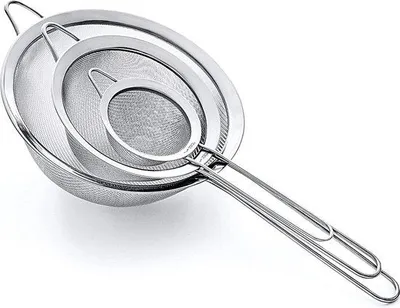 Zdjęcie produktu dla Zestaw sit ze stali nierdzewnej o drobnych oczkach 8,5/14/20 cm Premium RVS