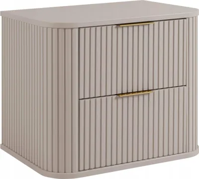 Produktbild von Rodan | Badezimmerschränke 60cm | Beige Matt - Holz | B/H/T 60/52/41cm | ELEGANCE | Waschbeckenunterschrank, Badmöbel, Unterschränke, Waschtisch