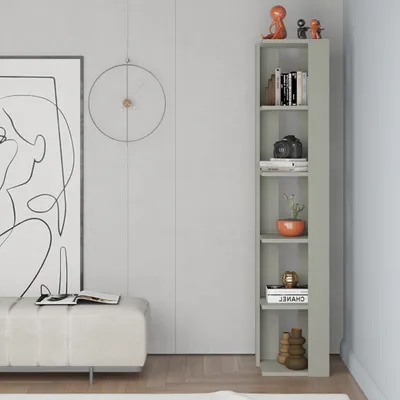 Produktbild von DECORTIE Nati Eck-Bücherregal Display Unit , Eschgrün 34 x 34 x 161 cm