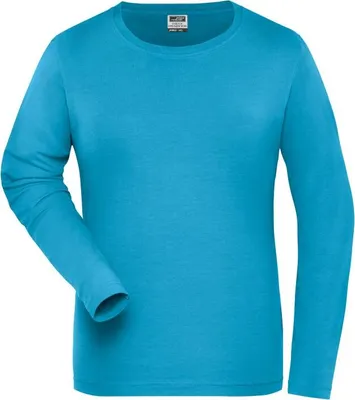 Produktbild von Langarm Shirt aus weichem Elastic-Single-Jersey turquoise, Gr. 3XL
