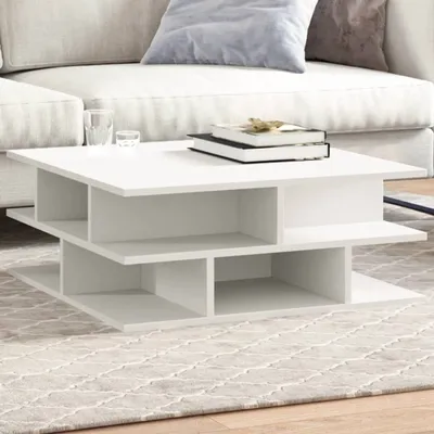 Obrázek produktu pro Maison Exclusive – konferenční stolek bílý 70 x 70 x 29 cm dřevěný materiál