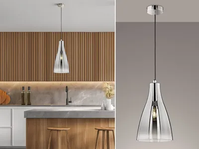 Produktbild von Honsel Pendellampe Zeal Chrom Ø 23cm
