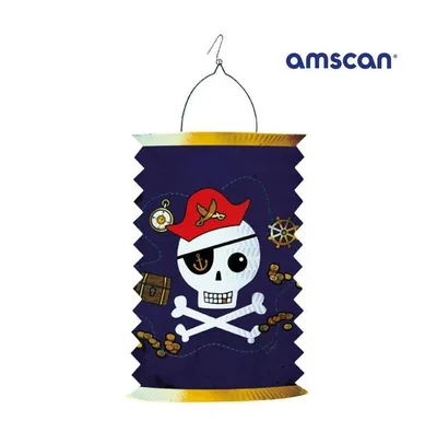 Produktbild von 1 x Papierlaterne im Piratendesign - Amscan 9914502