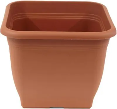 Produktbild von Pia Terracotta Quadratischer Blumentopf 33 x 33 cm 14,5 L - UV-beständig - Frostbeständig - Mit Bodenlöchern Blumentopf