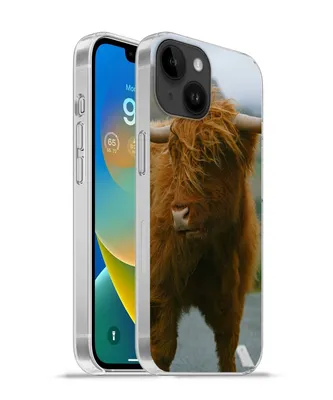 Produktbild von MuchoWow® Handyhülle Schutzhülle Hülle für Apple iPhone 14 - Softcase Schottischer Highlander - Berg - Straße Silikon Softcase Handy Hülle - Mobiltelefonhülle