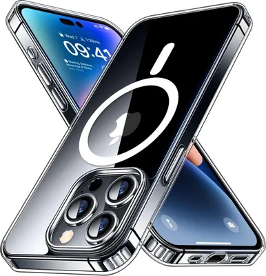 Produktbild von Hülle für Apple iPhone 15 PRO Schutzhülle MagSafe kompatibel Silikon Clear Case Transparent