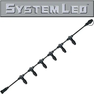 System LED Black | Verteiler | koppelbar | exkl. Trafo | 12-fach | 2.00m
