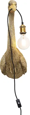 Produktbild von Kare Design Wandleuchte Reiher Kunstharz, gold, Höhe 57 cm