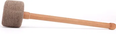 Produktbild von Klangschalen-Klöppel aus grauem Filz ca. Ø 7 x 32 cm