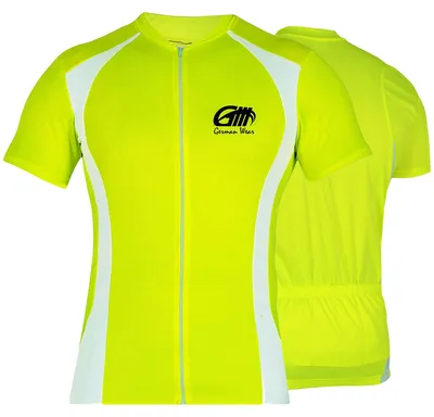 Produktbild von Trikot Radtrikot Fahrradtrikot Fahrrad Radler-Trikot Shirt Jersey NeonGelb, Größe:48/S