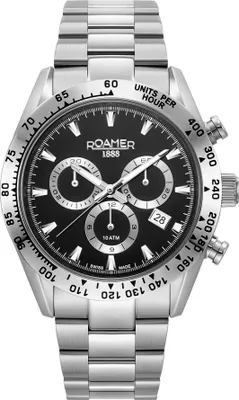 Produktbild von Roamer Herren Uhr Analog Quarz Chronograph 850837 41 55 20 Monza 100 Edelstahl