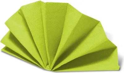 Produktbild von 100x Servietten DekoStar 38 x 38 cm gelbgrün