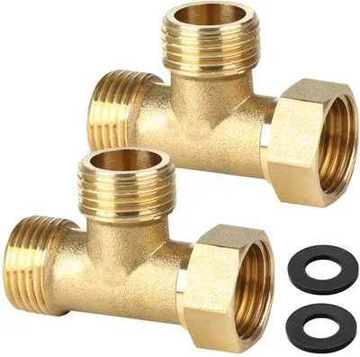 Imagen del producto de Conector de soldadura, 1/2 pulgada, de tres vías - 2 unidades - inoxidable