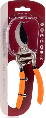 Produktbild von S. Kunde & Sohn Germany SKS 6 Tradition Gartenschere orange geschmiedet Rebenschere mit Bypass-Schneide bis 20mm Durchmesser, mit ergonmischer Direktübersetzung