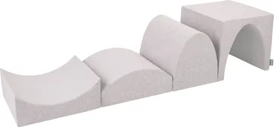 Produktbild von KiddyMoon Spielplatz aus Schaumstoff 4-teiliges Set Hügel/Tunnel/Rampe L/Kopfteil L