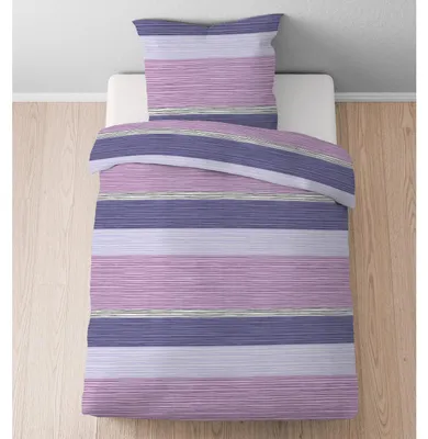 Produktbild von Bettwäsche Renforce Castell 100% Baumwolle 40567-332 Streifen 155x220