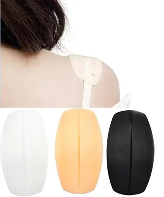 Image de CHPN – Coussinets pour bretelles de soutien-gorge – Coussinets d'épaule en silicone – Coupe-bretelles – Protège-bretelles – 3 paires – 3 couleurs