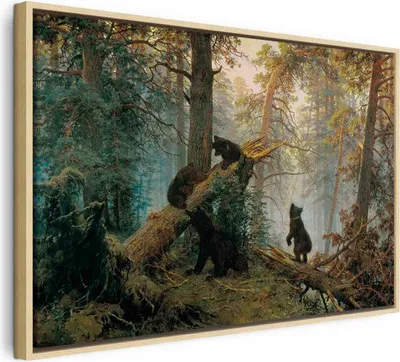 Immagine prodotto di Quadro su tela - Mattino in una pineta 120x80 cm Riproduzione l-G-10073-b-a