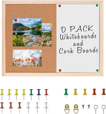Produktbild von Famanu Korkboard 30 x 40 cm - mit Holzrahmen und Pinnadeln