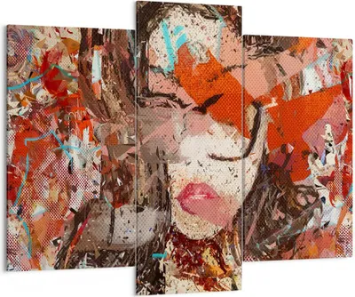 Produktbild von Bild auf Leinwand - Leinwandbild - Abstraktion modern - 130x100cm - Wand Bild - Wanddeko - Leinwanddruck - Bilder - Kunstdruck - Wanddekoration - Leinwand bilder - Wandkunst - CB130x100-3464
