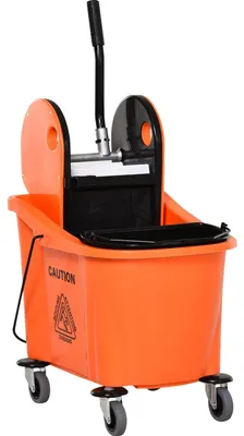 Obrázek produktu pro Čisticí vozík s 36litrovou nádobou | Barva: černá, oranžová | Rozměry: 41 x 54 x 91,5 cm