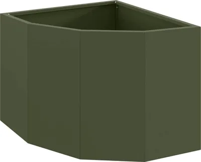 Obrázok produktu pre vidaXL Rohový kvetináč olivovo zelený 45 x 45 x 35 cm oceľ