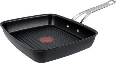 Produktbild von Grillpfanne 27 cm x 23 cm - Antihaftbeschichtung, Ofenfest, Induktion, Nietengriff, Harteloxiertes Aluminium